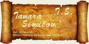 Tamara Simulov vizit kartica